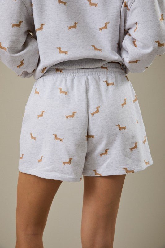 Dog Print Sweatshorts - The Nines