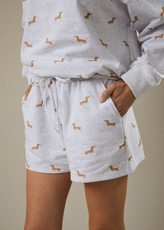 Dog Print Sweatshorts - The Nines