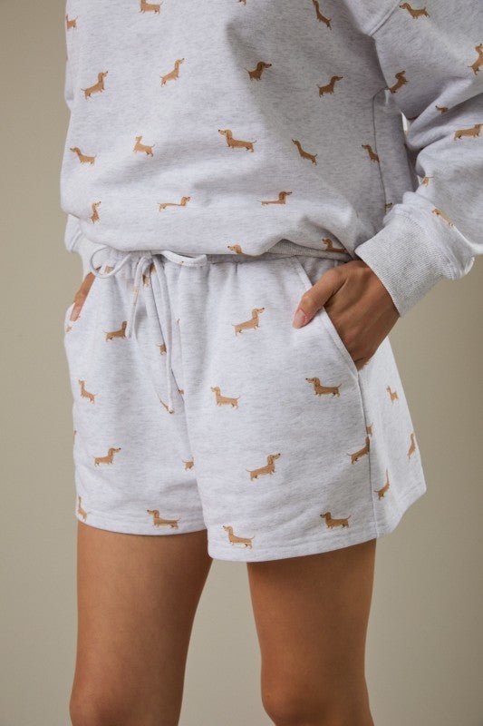 Dog Print Sweatshorts - The Nines