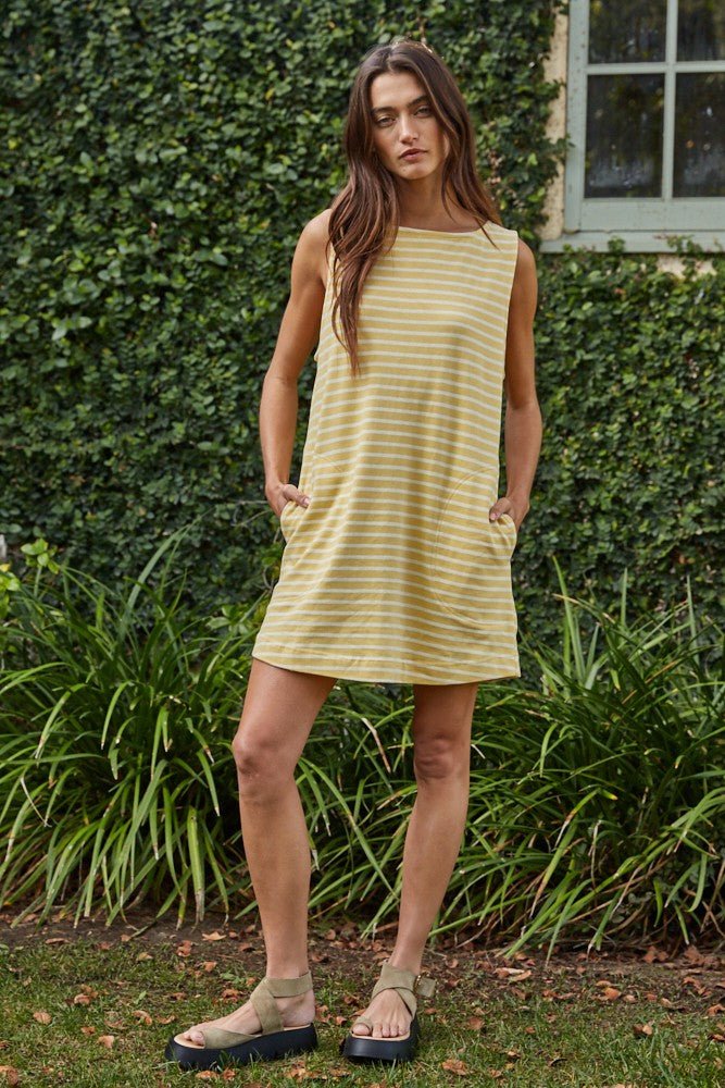 Banana Archie Striped Pocket Dress - The Nines