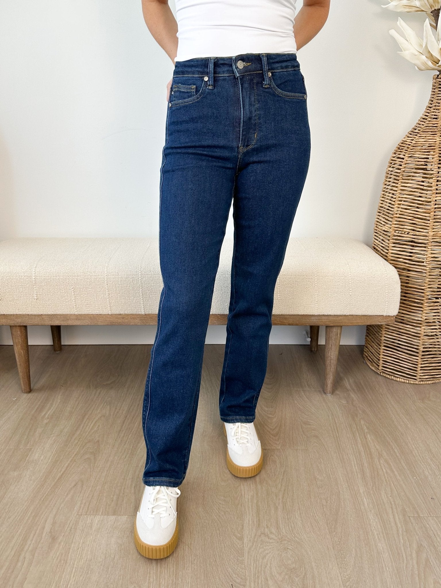 Judy Blue High Waist Dark Wash Straight - FINAL SALE! - The Nines