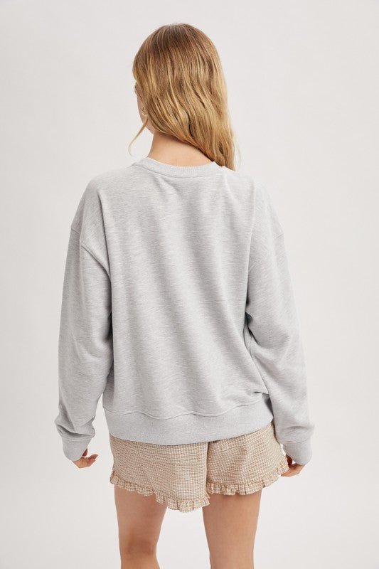 USA Patchwork Heather Gray Sweatshirt - The Nines