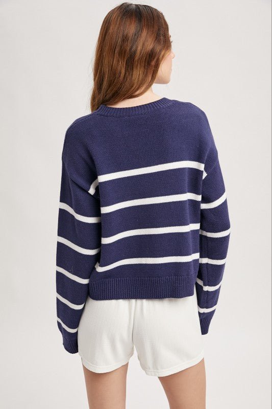 Navy Sailboat Sweater - The Nines