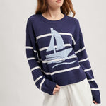 Navy Sailboat Sweater - The Nines