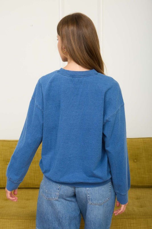 Indigo Blue Mom Club Crewneck - The Nines