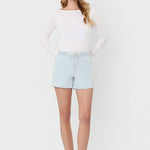 Vervet Pinstriped Drawstring Shorts - The Nines