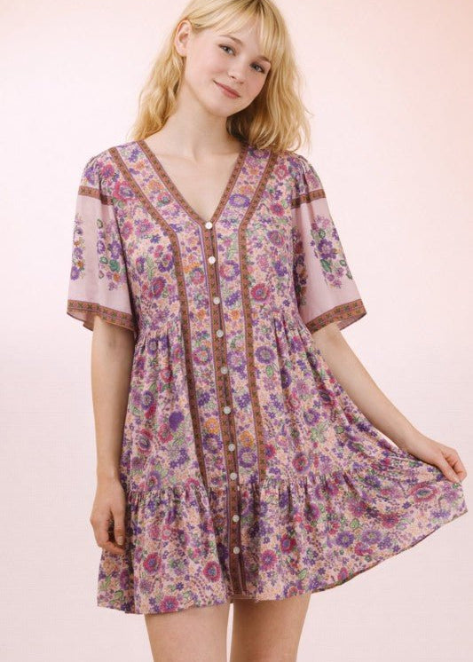 Boho Blossom Button Dress - 2 colors! - The Nines