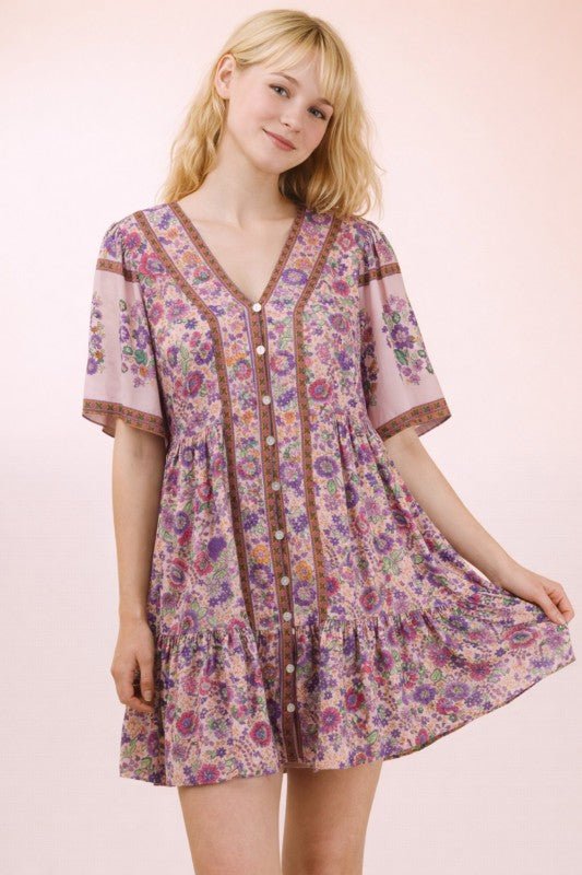 Boho Blossom Button Dress - 2 colors! - The Nines