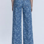Vervet Vintage Floral Drawstring Wide Leg Jean - The Nines