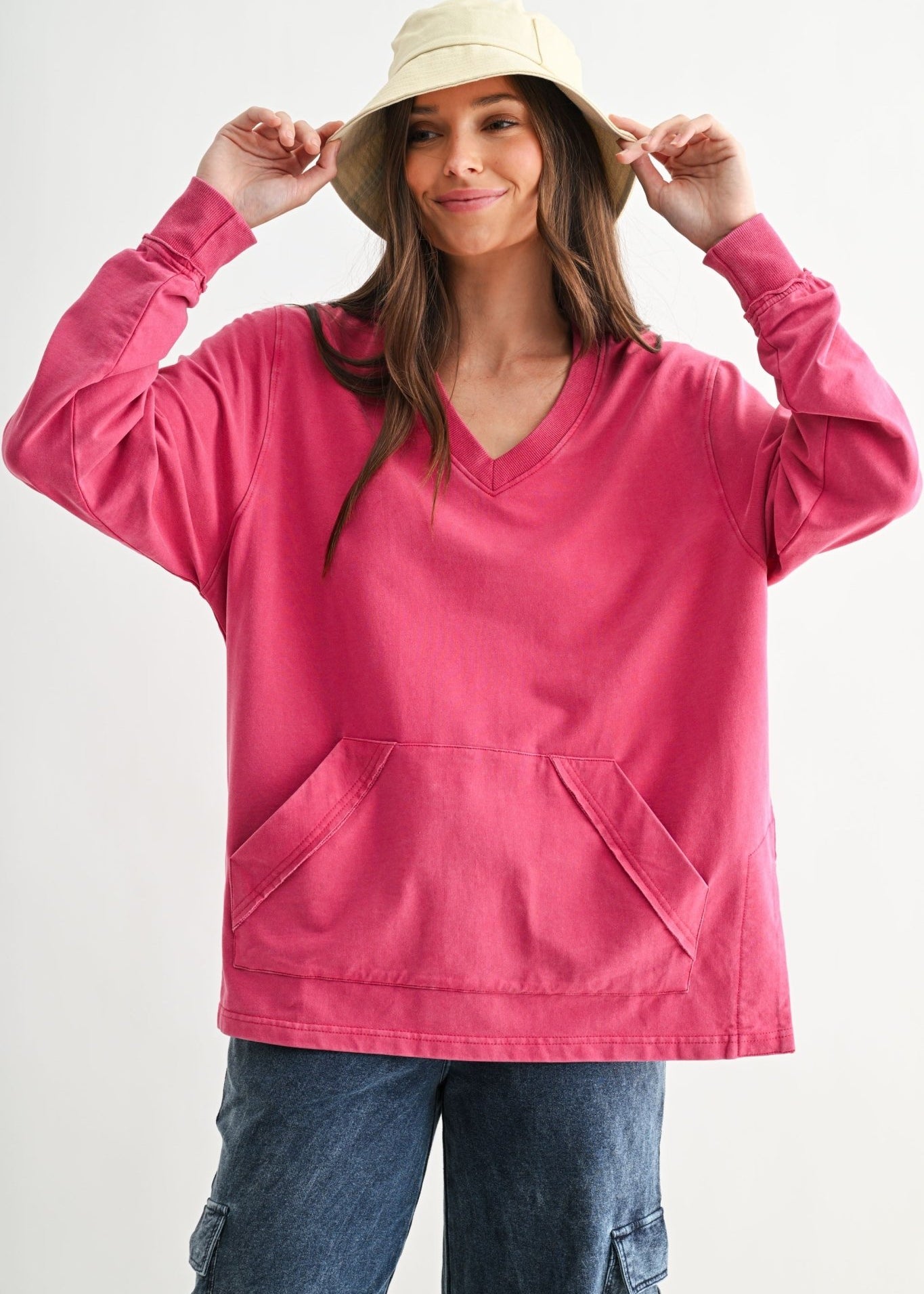 Mono B Sunfade Pink Pullover - The Nines