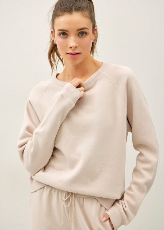 Washed Cotton Fleece Sweatshirt - 2 Colors! - The Nines