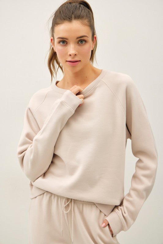 Washed Cotton Fleece Sweatshirt - 2 Colors! - The Nines