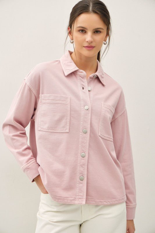 Knit Slightly Cropped Shacket - 3 Colors! - The Nines