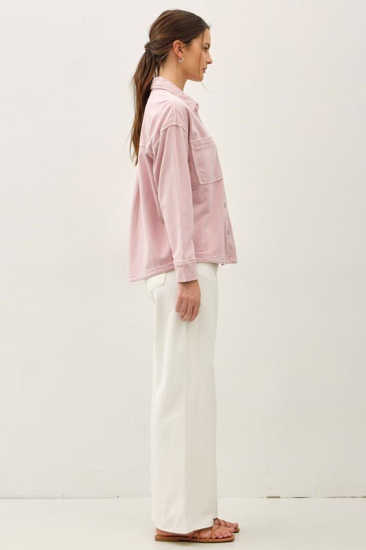 Knit Slightly Cropped Shacket - 3 Colors! - The Nines