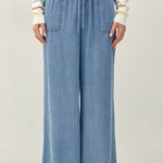 Tencel Chambray Pull On Pants - The Nines