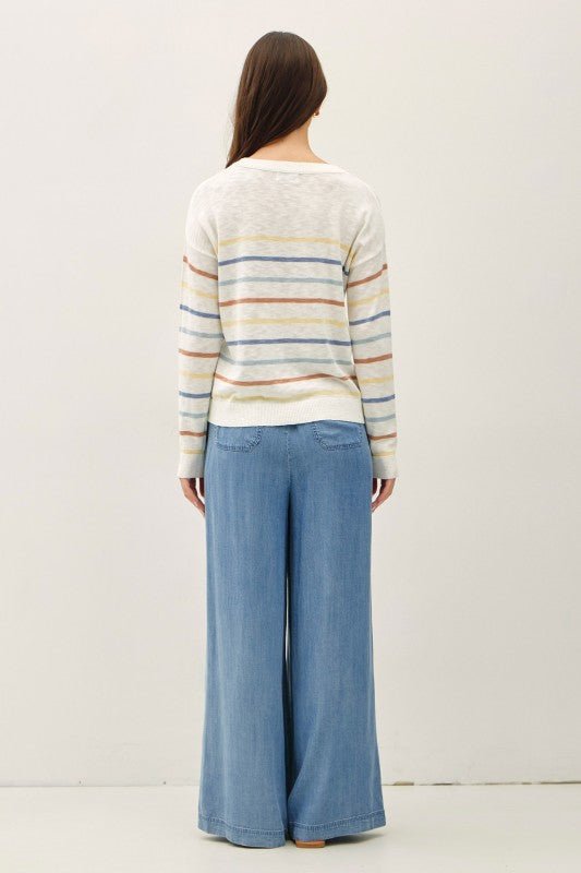 Blue Multicolor Lightweight Top - The Nines