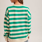 Oversized French Terry Striped Sweatshirt - 2 colors! - The Nines