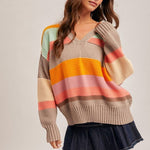 Crochet Detail Multicolor Summer Sweater - The Nines