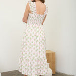 Harper Smocked Floral Print Midi Dress - The Nines