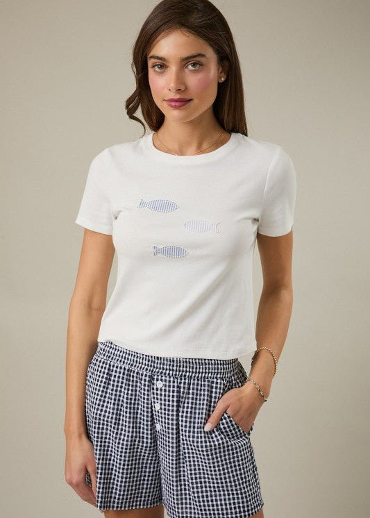 Fish Crew Fitted Tee - The Nines
