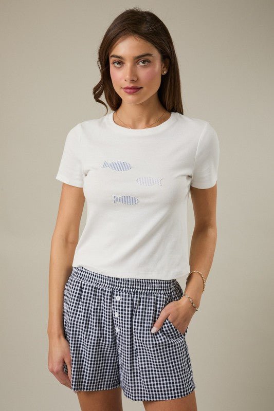 Fish Crew Fitted Tee - The Nines