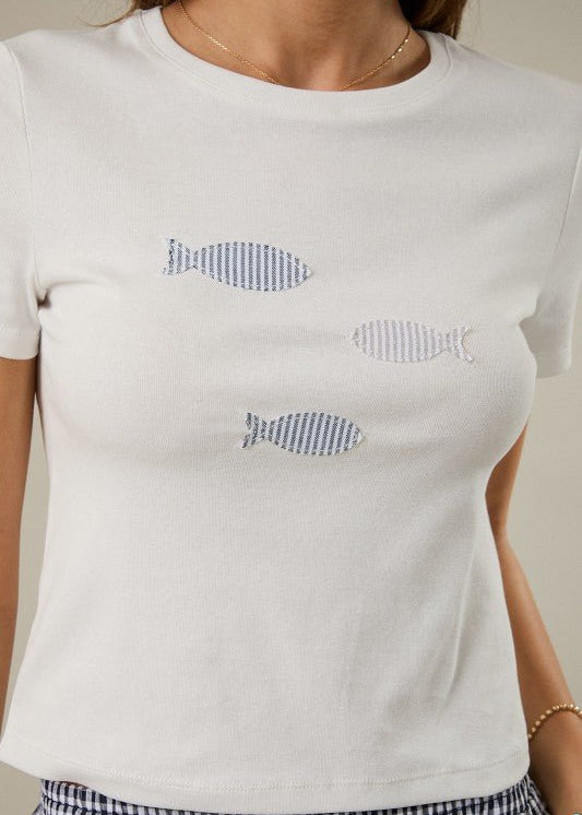 Fish Crew Fitted Tee - The Nines