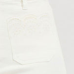 Risen Cream Embroidered Pocket Shorts - The Nines