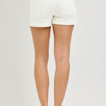 Risen Cream Embroidered Pocket Shorts - The Nines