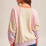 Coral & Sand Multicolor Henley Sweatshirt - The Nines