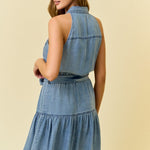 Tencel Chambray Tie Dress - The Nines