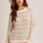 Chunky Woven Knit Multicolor Sweater - The Nines