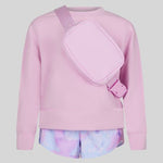 Pink & Lavender Top, Shorts & Bag Set - The Nines