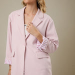 Blush Striped Lined Blazer - The Nines