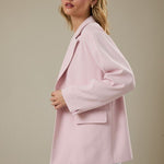 Blush Striped Lined Blazer - The Nines