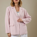 Blush Striped Lined Blazer - The Nines