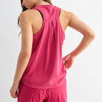 Plum Pink Pima Cotton Racer Tank - The Nines