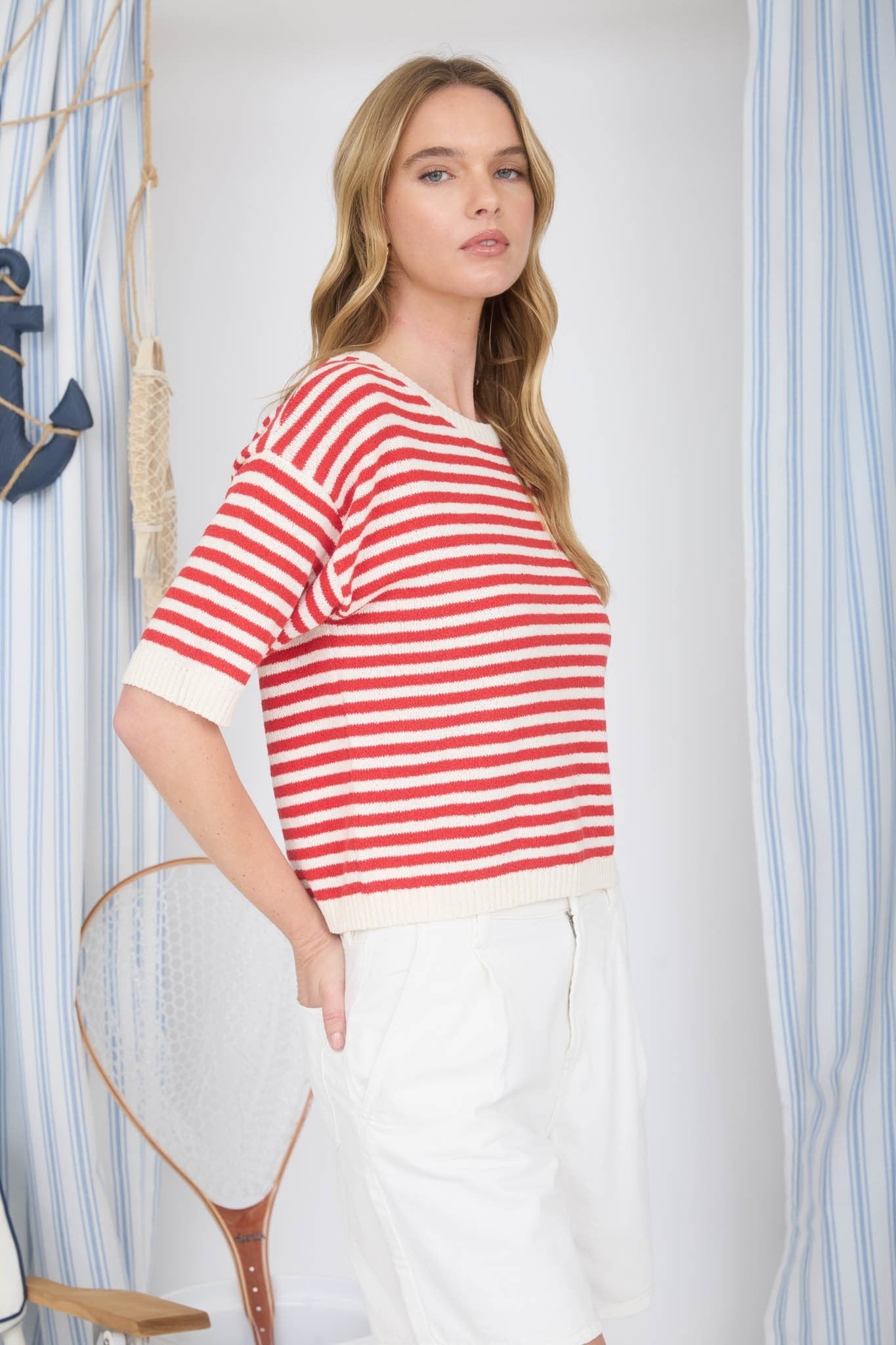Coastal Calm Knit Lightweight Sweater Top - 2 Colors! - The Nines