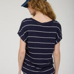 Summer Air Navy Striped Top - The Nines