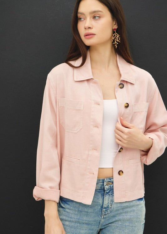 Soft Blended Utility Jacket - 3 Colors! - The Nines