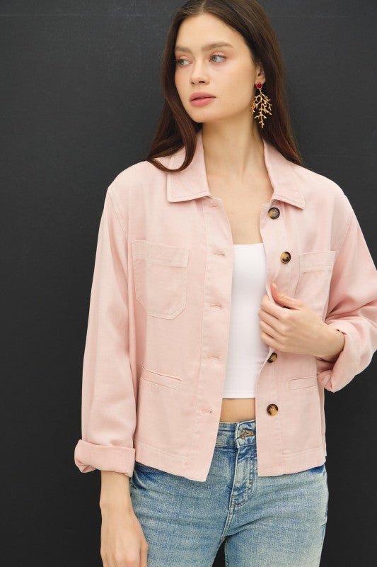 Soft Blended Utility Jacket - 3 Colors! - The Nines