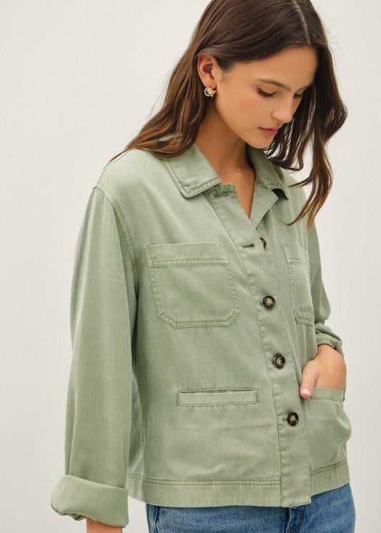 Soft Blended Utility Jacket - 3 Colors! - The Nines