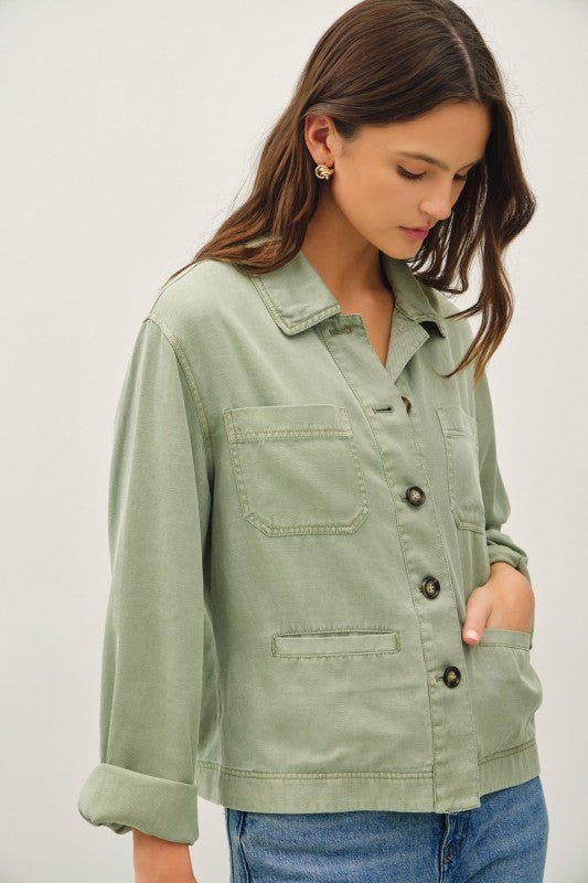 Soft Blended Utility Jacket - 3 Colors! - The Nines