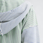 Blue & Green Good Vibes Striped Zip Hoodie - The Nines