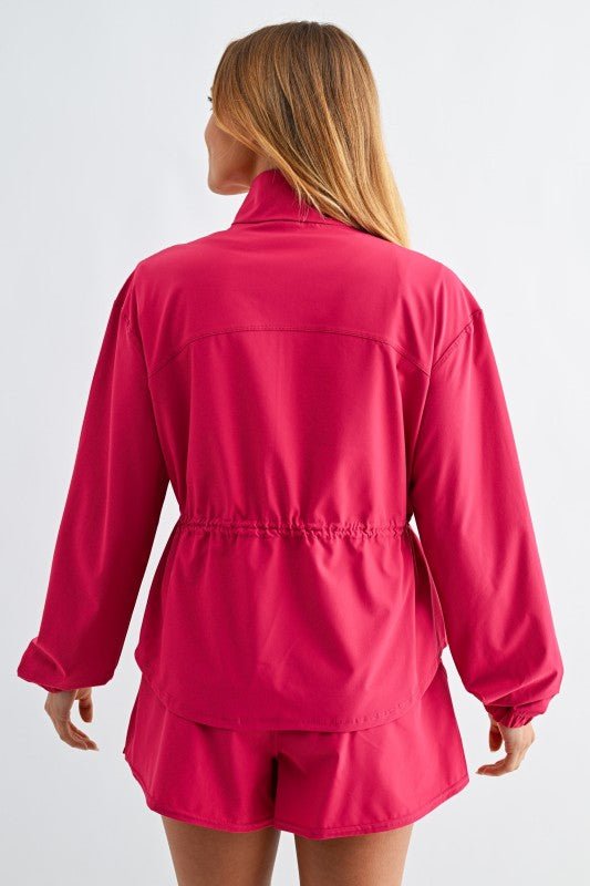 Cinched Windbreaker Jacket - 2 Colors! - The Nines