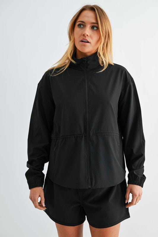 Cinched Windbreaker Jacket - 2 Colors! - The Nines