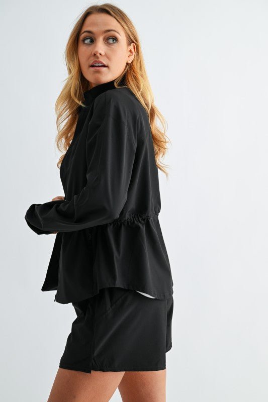 Cinched Windbreaker Jacket - 2 Colors! - The Nines