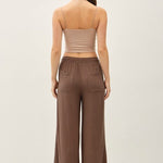 Chocolate Linen Pants - The Nines