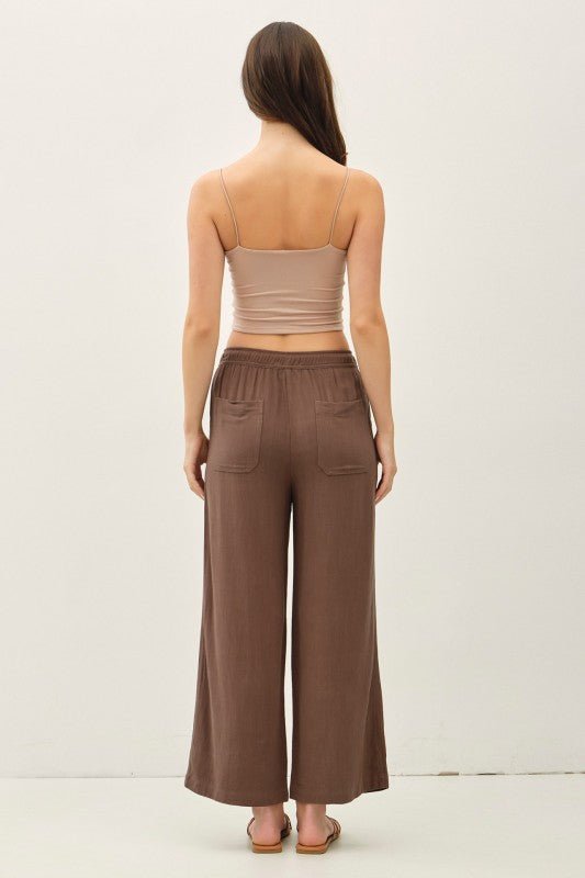 Chocolate Linen Pants - The Nines