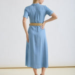 Chambray Belted Dress - The Nines