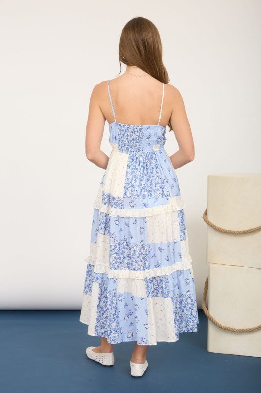 Macie Multi Pattern Midi Dress - 2 colors! - The Nines
